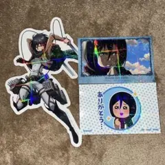 進撃の巨人 一番くじ ステッカー ミカサ 3枚 ②