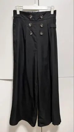 AZUL by moussy ワイドパンツ　ブラック