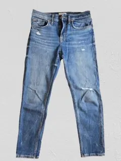 ZARA スキニーデニム 膝ダメージ