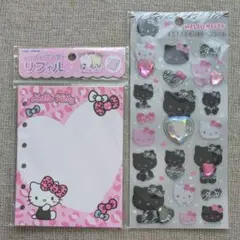 キティ キラキララインストーンシール シール台紙2点セット 正規品