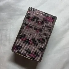 レオパード柄 ラインストーン タバコケース