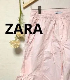 ZARA ザラ パラシュートパンツ カーゴパンツ リボン カワイイ