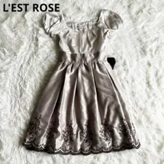 【美品】レストローズ　花柄リボンワンピース　パーティードレス　発表会　日本製