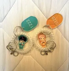 極楽湯 虎杖悠仁 伏黒恵 ロッカーキー風キーホルダー 2点セット 呪術廻戦