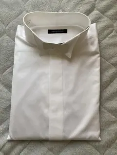 ウイングカラー綿100%ダブルカフスフォーマルシャツ