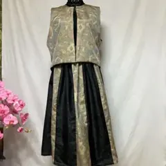 着物リメイク//大島紬//セットアップNO349