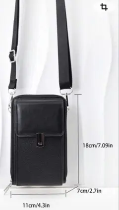 ブラック スマホショルダーバッグ