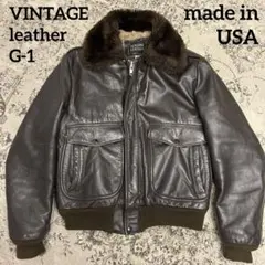 ヴィンテージ レザージャケット 90s 古着　ブラウン　ボア　TARON