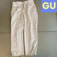 GU コーデュロイワイドイージーパンツ　ホワイト　Mサイズ