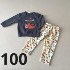トミカトム　長袖パジャマセット 100 裏起毛