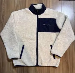 Champion フリースジャケット クリーム色