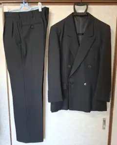 メンズ礼服　ブラックフォーマル　ダブル　チタファッシーノ日本製、高品質