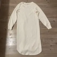 UNIQLO 長袖ワンピース S アイボリー