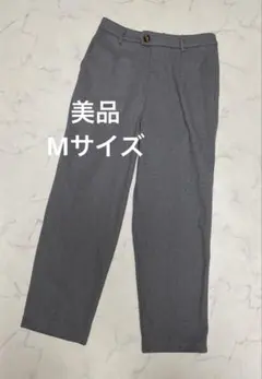 試着のみ Dazy ヘリンボーン グレー ワイドレッグパンツ Ｍサイズ