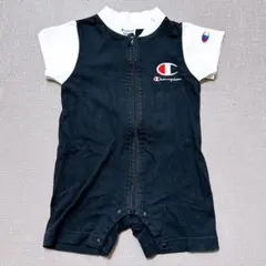 Champion ジッパー付き 半袖ロンパース 80サイズ