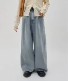 25ss アンセルム リメイク ワイド チノ パンツ 1 ペンキ ダメージ