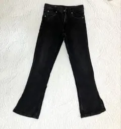 ブラック フレアデニム ブーツカット パンツopium ストリート y2k