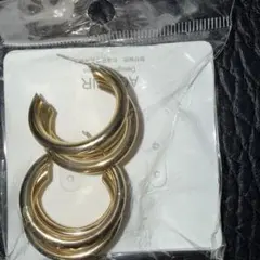 ゴールド フープピアス 中型