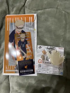 ハイキュー　一番くじ　月島蛍　I賞&G賞　カードケース&アクリルキーホルダー