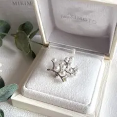 極美品 ミキモトMIKIMOTO パール ブローチ 幸福の木 シルバー スモールのサムネイル