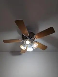 5枚羽根ライト付きシーリングファン