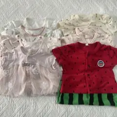 petit main 西松屋他　カバーオール70 夏物　まとめ売り　7点