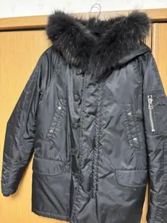 nano universe ブラックダウンジャケット