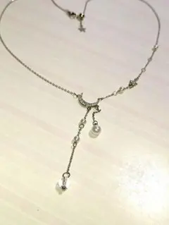 月と星　ネックレス