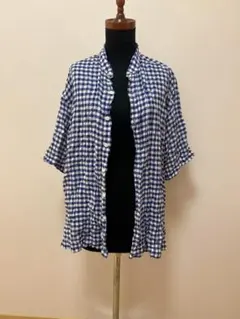 さ*く様 ギンガムチェック 半袖シャツ