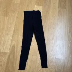 マタニティ リブ編みパンツ M 黒