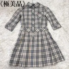 極美品✨バーバリーロンドン ワンピース ノバチェック プリーツ シャツ ベージュ