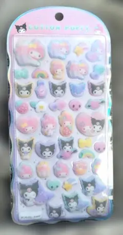 コットンパフィーシール　サンリオキャラクターズ