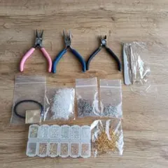 ハンドメイドアクセサリーパーツセット丸カンなど