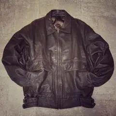 vintage レザージャケット A2 ボンバー フライト【LL】短丈 焦茶