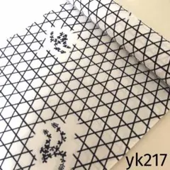 yk217 本染 浴衣生地 浴衣 反物 はぎれ 古布 リメイク 籠目 小花