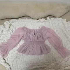 INGNI オフショルブラウス 長袖 ピンク Mのサムネイル