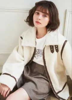 INGNI ボアジャケット アイボリー