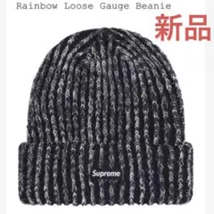 【新品】Supreme Rainbow Loose Gauge Beanie 黒