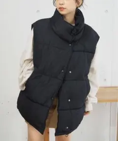 tiptop スタンドカラー キルティング ダウンベスト