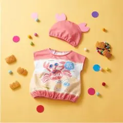 あ*ゆ様 赤ちゃん本舗 アカチャンホンポ おやつなりきり帽子付きベスト かにぱん 赤ちゃん本舗 アカチャンホンポ おやつなりきり帽子付きベスト かに