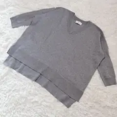 【c8046】AZUL BY MOUSSY ニット　セーター　グレー