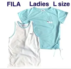 FILA★レディース トレーニング ドライTシャツ タンクトップ 2点セット Lのサムネイル