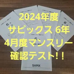 サピックス 5年 6月度マンスリー確認テスト 2023年原本 - メルカリ