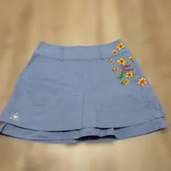 le coq sportif ゴルフスカート 花柄刺繍