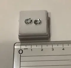 アクアマリンオーバルカット天然石2個セット