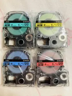KING JIM テプラPRO テープカートリッジ 6mm 4色セットのサムネイル