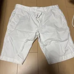 ホワイト ショートパンツ コットン混紡