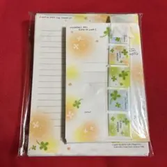 【平成レトロ】クローバーレターセット　大容量　便箋41枚+封筒21枚