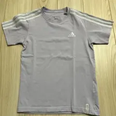 adidas アディダス 半袖Tシャツ 140 ライトパープル 三本ラインのサムネイル