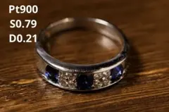 E7333】 S 0.75ct / D 0.34ct 2連 10.5〜11号 - メルカリ